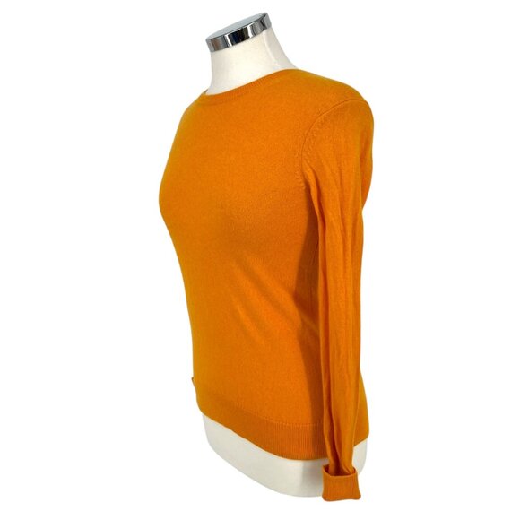 Everlane Cashmere Slim Crew Yellow Orange Sweater Size XS - Picture 5 of 9
